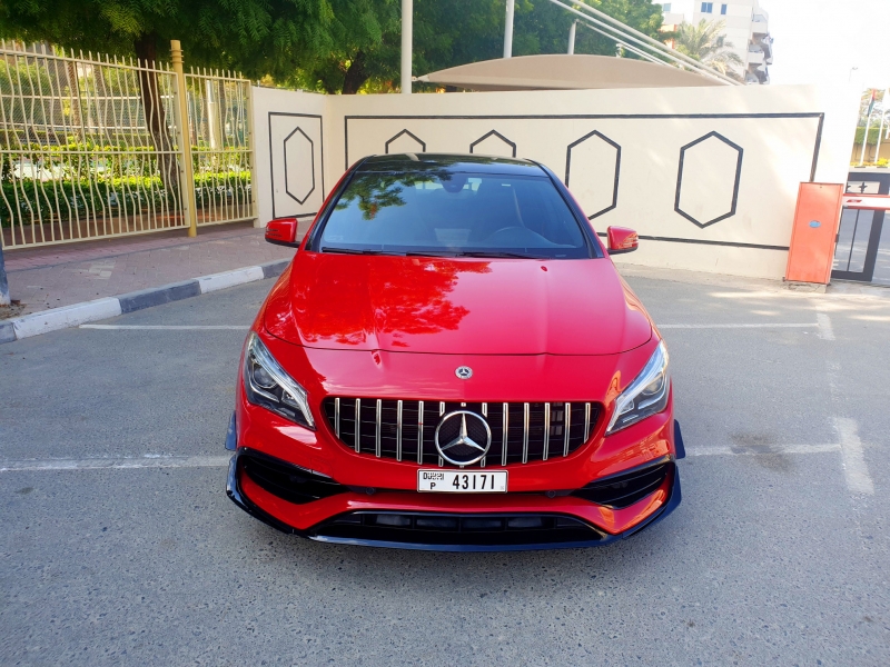 Red Mercedes Benz CLA 250 2019